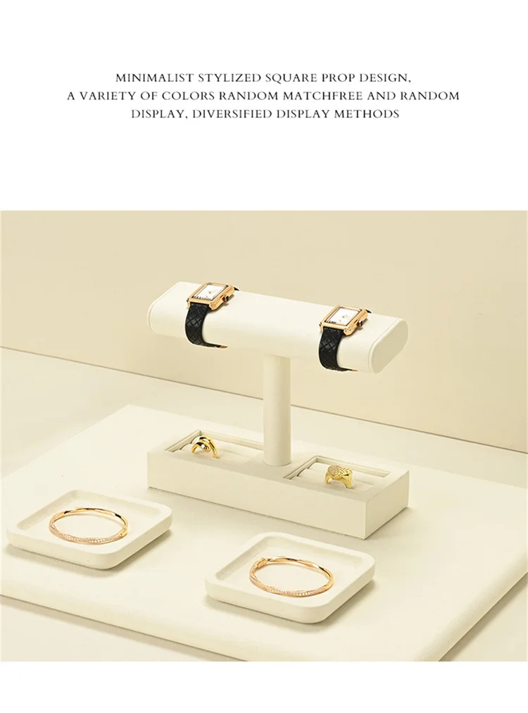 Oirlv T-bar Watch Holder Watch Jewelry Display Stand Rings Bracelets Storage Holder Jewelry Display Rack Watch Showcase Props