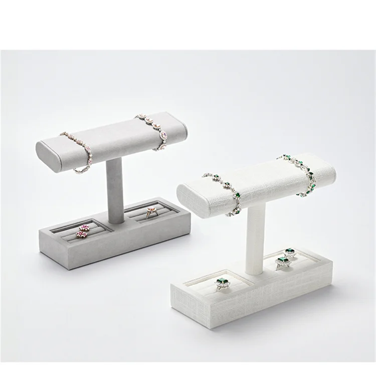 Oirlv T-bar Watch Holder Watch Jewelry Display Stand Rings Bracelets Storage Holder Jewelry Display Rack Watch Showcase Props