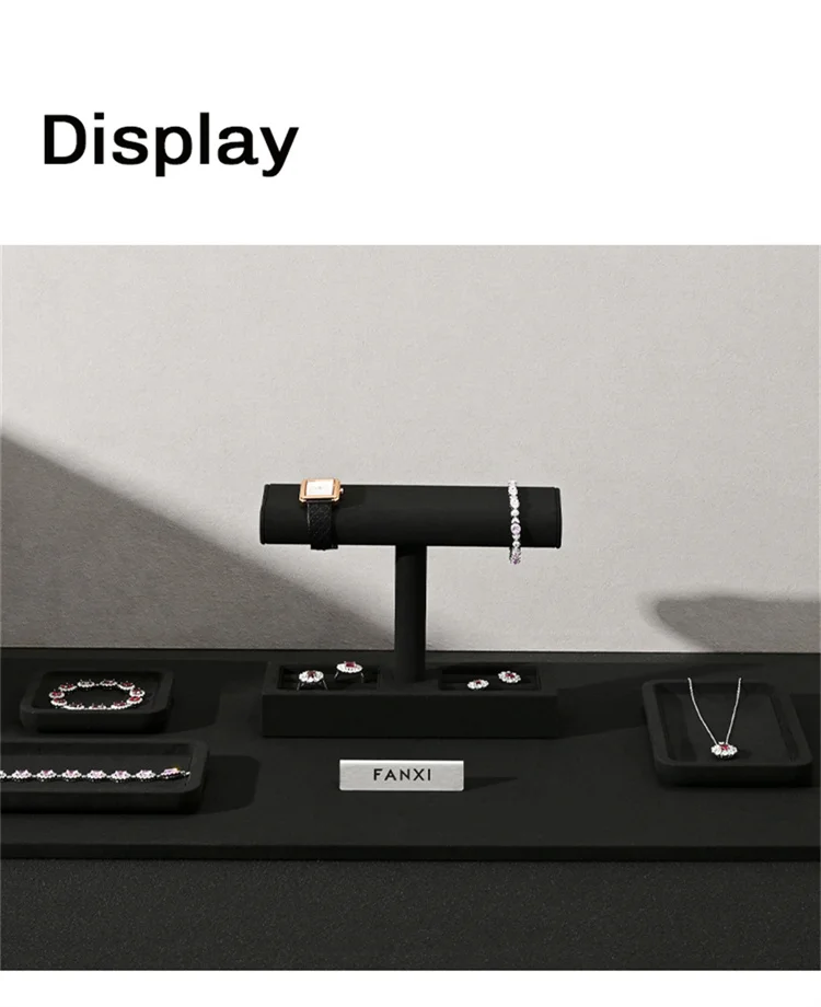Oirlv T-bar Watch Holder Watch Jewelry Display Stand Rings Bracelets Storage Holder Jewelry Display Rack Watch Showcase Props