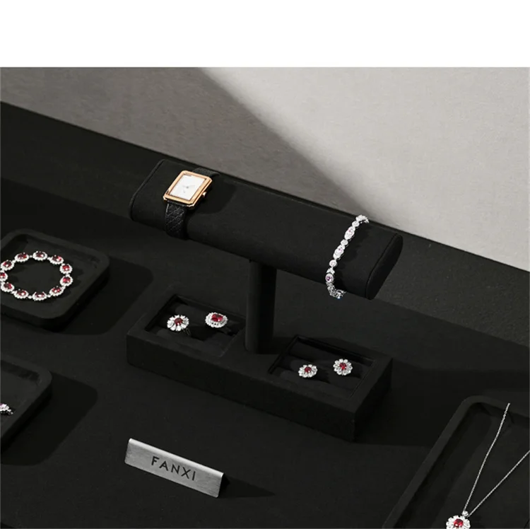 Oirlv T-bar Watch Holder Watch Jewelry Display Stand Rings Bracelets Storage Holder Jewelry Display Rack Watch Showcase Props