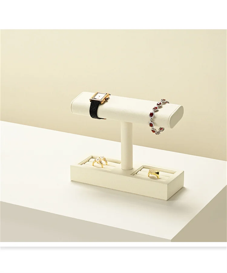 Oirlv T-bar Watch Holder Watch Jewelry Display Stand Rings Bracelets Storage Holder Jewelry Display Rack Watch Showcase Props