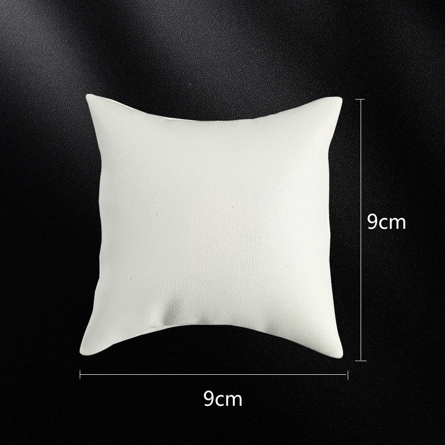White PU Leather Jewelry Pillow Watch Holder Bracelet Bangle Display Props Necklace Chain Organizer Watch Pillow