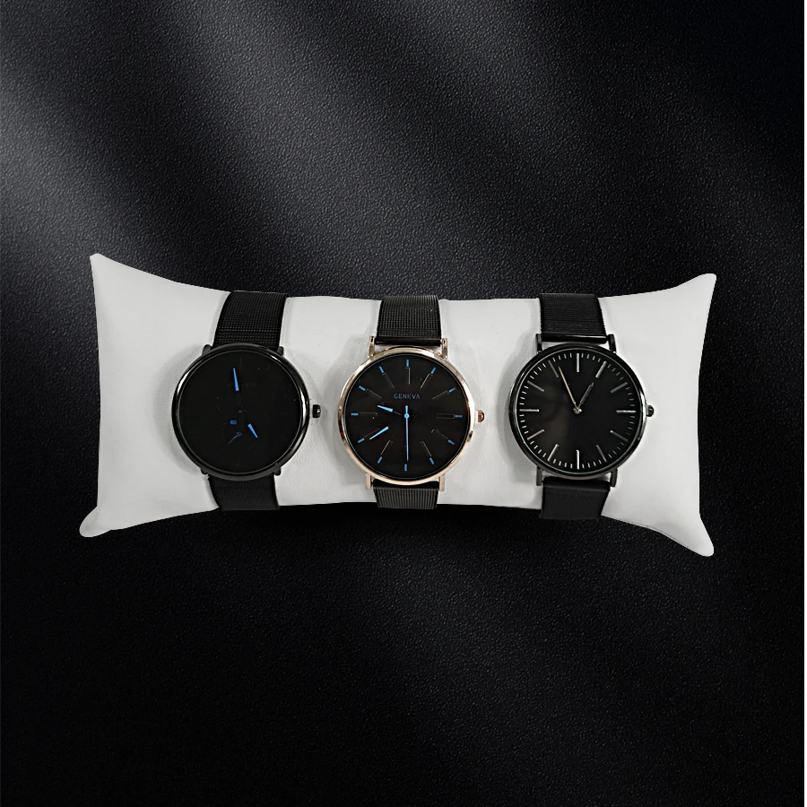 White PU Leather Jewelry Pillow Watch Holder Bracelet Bangle Display Props Necklace Chain Organizer Watch Pillow