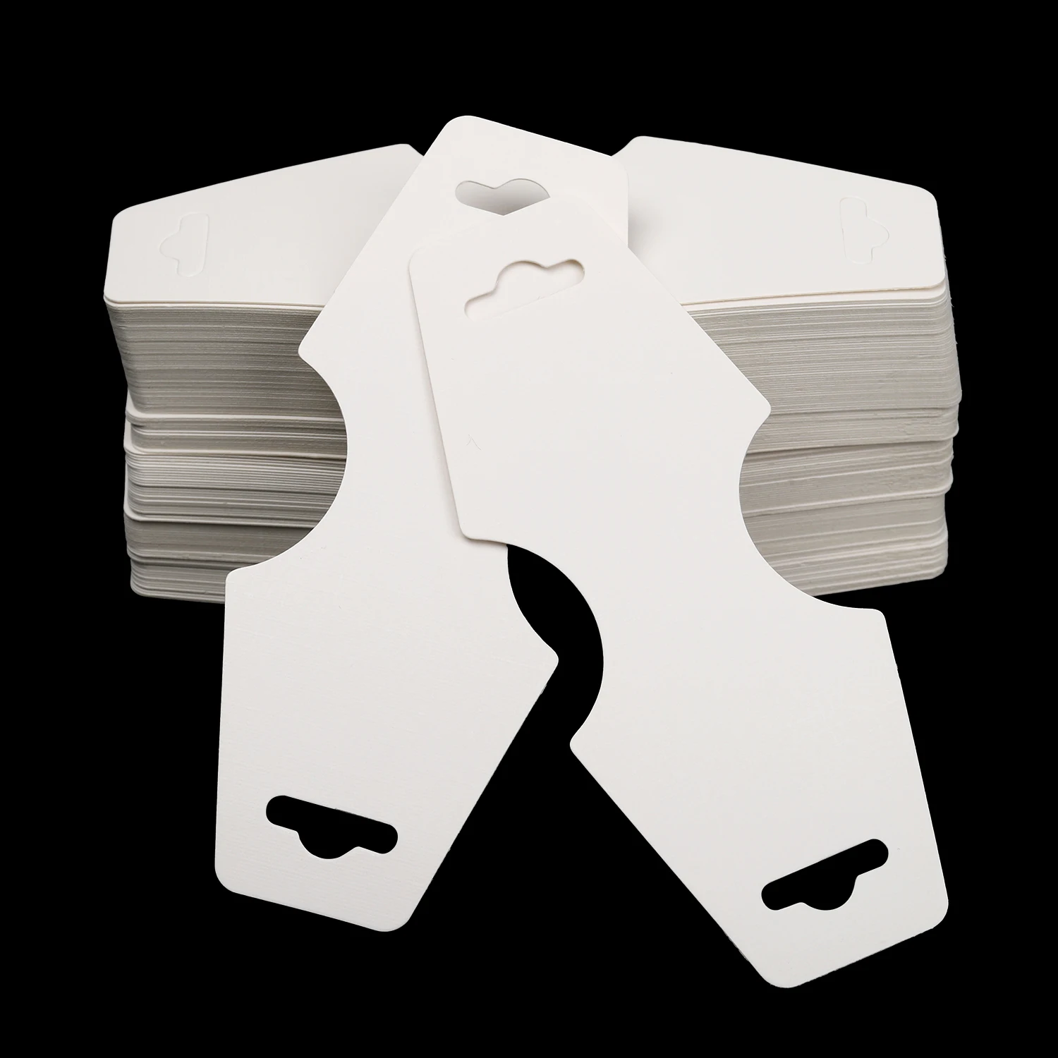 50Pcs Black White Necklace Bracelets Jewellery Packing Card Display Holder Cardboard Hanging Tag For Jewelry Display card
