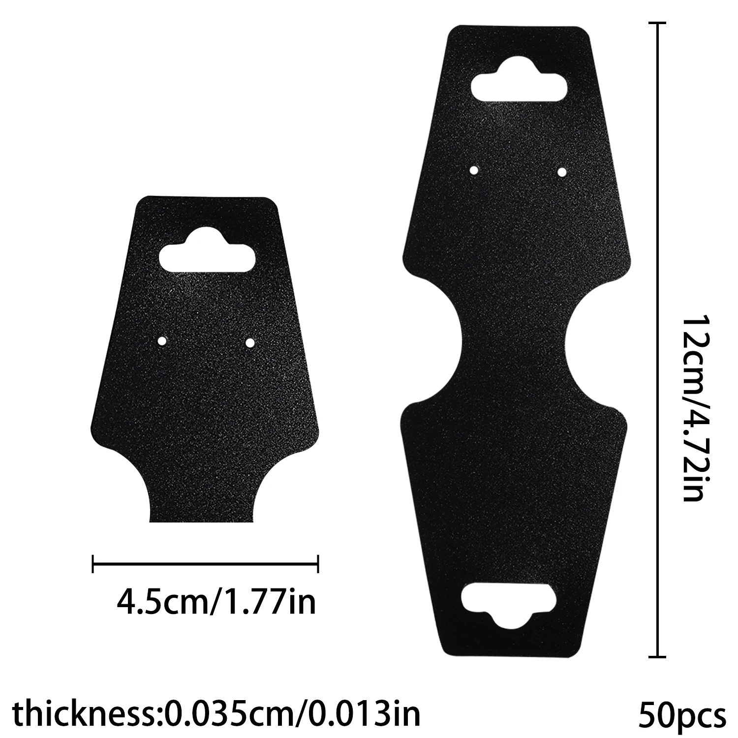 50Pcs Black White Necklace Bracelets Jewellery Packing Card Display Holder Cardboard Hanging Tag For Jewelry Display card