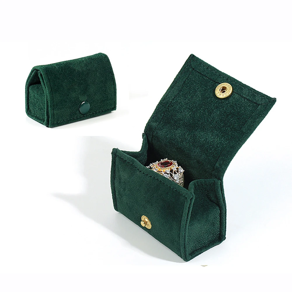 New Velvet Jewelry Box for Travel Portable Ring Earrings Stud Storage Bag Fashion Cute Mini  Jewelry Packaging Organizer Bag