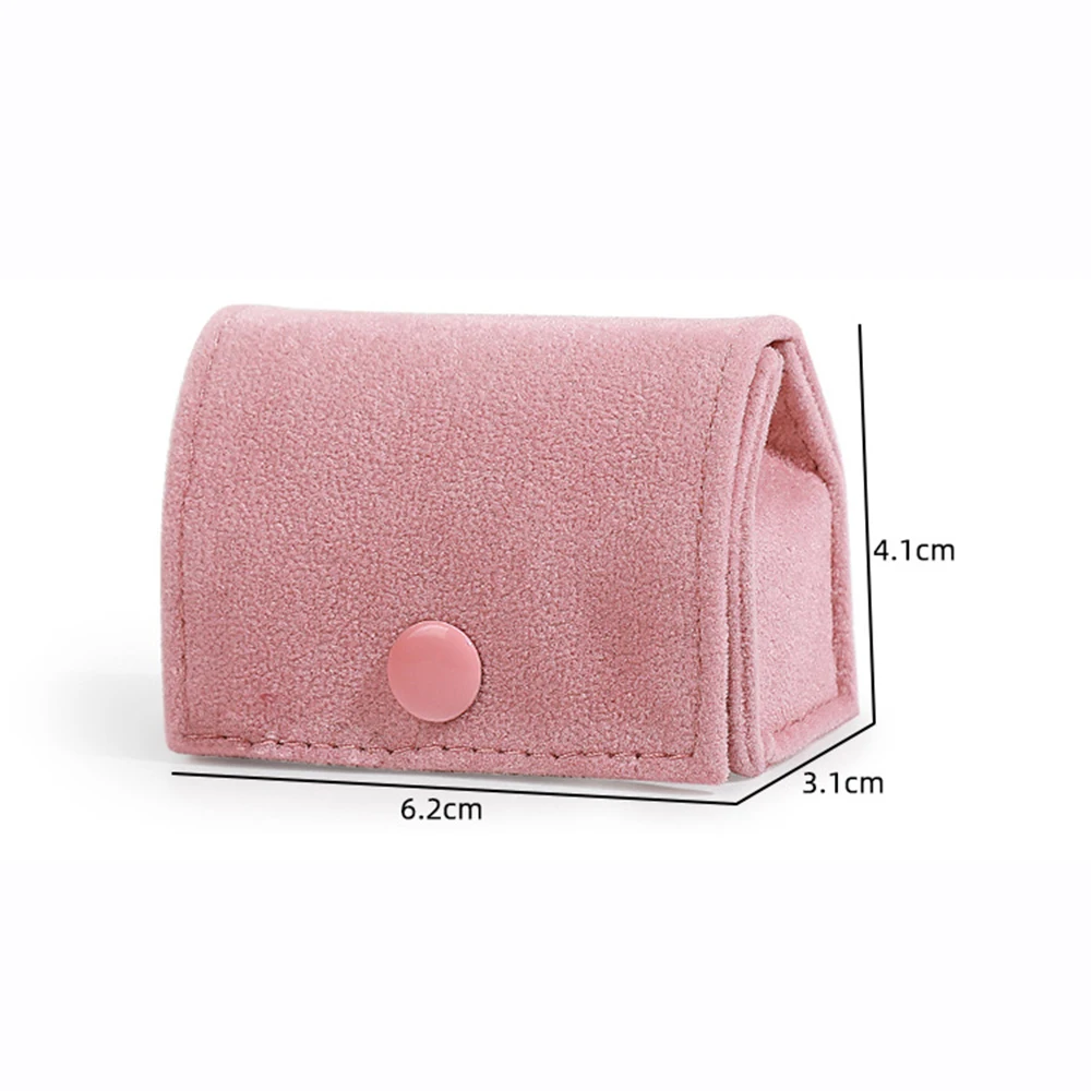 New Velvet Jewelry Box for Travel Portable Ring Earrings Stud Storage Bag Fashion Cute Mini  Jewelry Packaging Organizer Bag