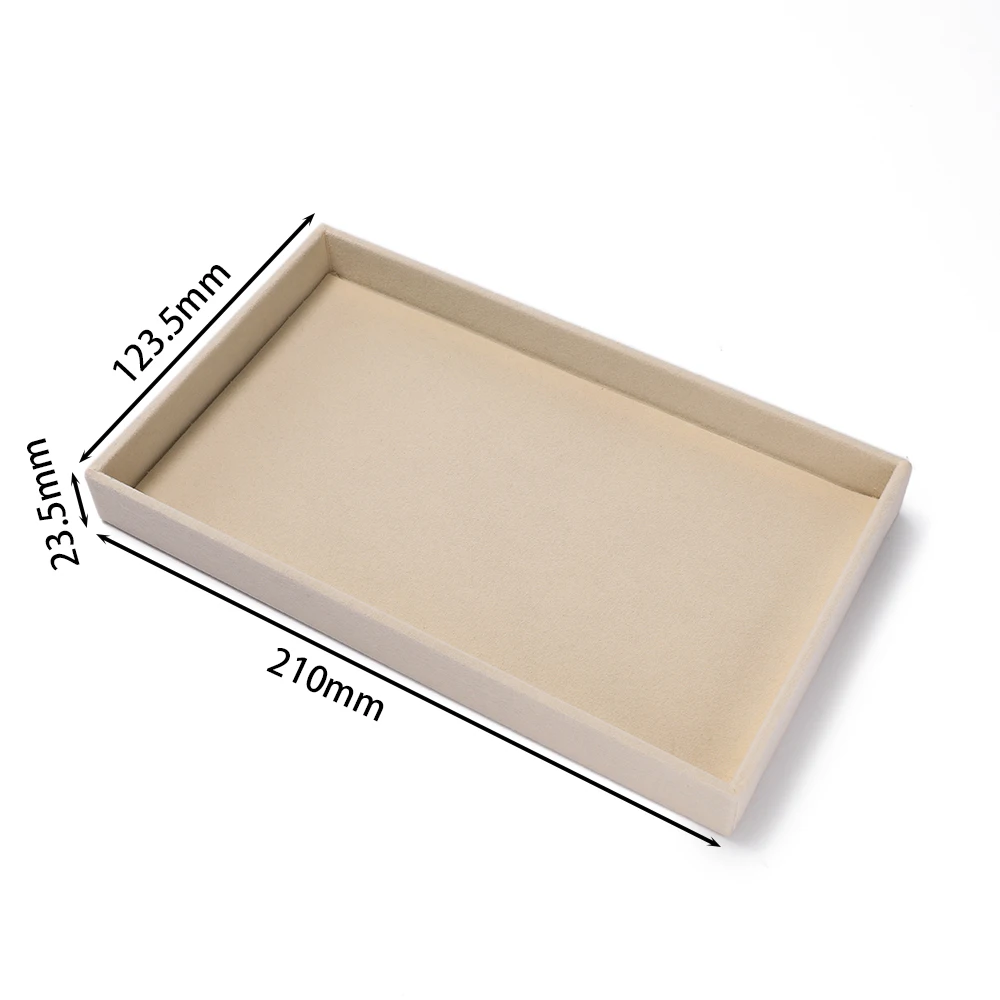 1pc Velvet Jewelry Tray Display Case Holder Portable Ring Earrings Necklace Box for Jewelry Craft Display Storage