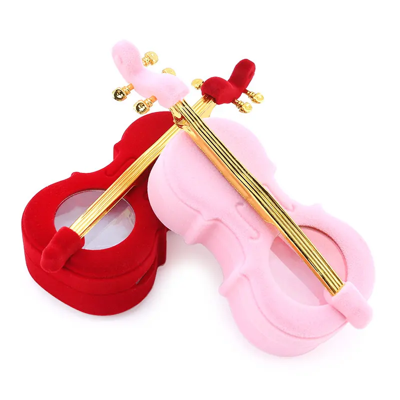 1Piece Lovely Velvet Jewelry Set Box for Wedding Rings Box Cello Gift Box Necklace Ring Case Earrings Holder for Jewelry Display