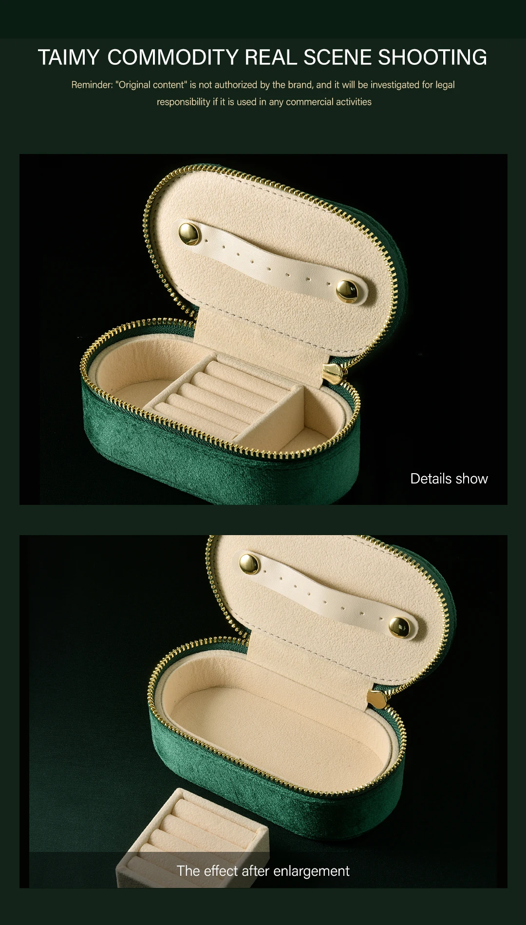 TAIMY Velvet Jewelry Box Jeweler Jewelry Gifts Custom Logo Packaging Portable Travel Ring Earrings Storage Box Jewellery Boxes