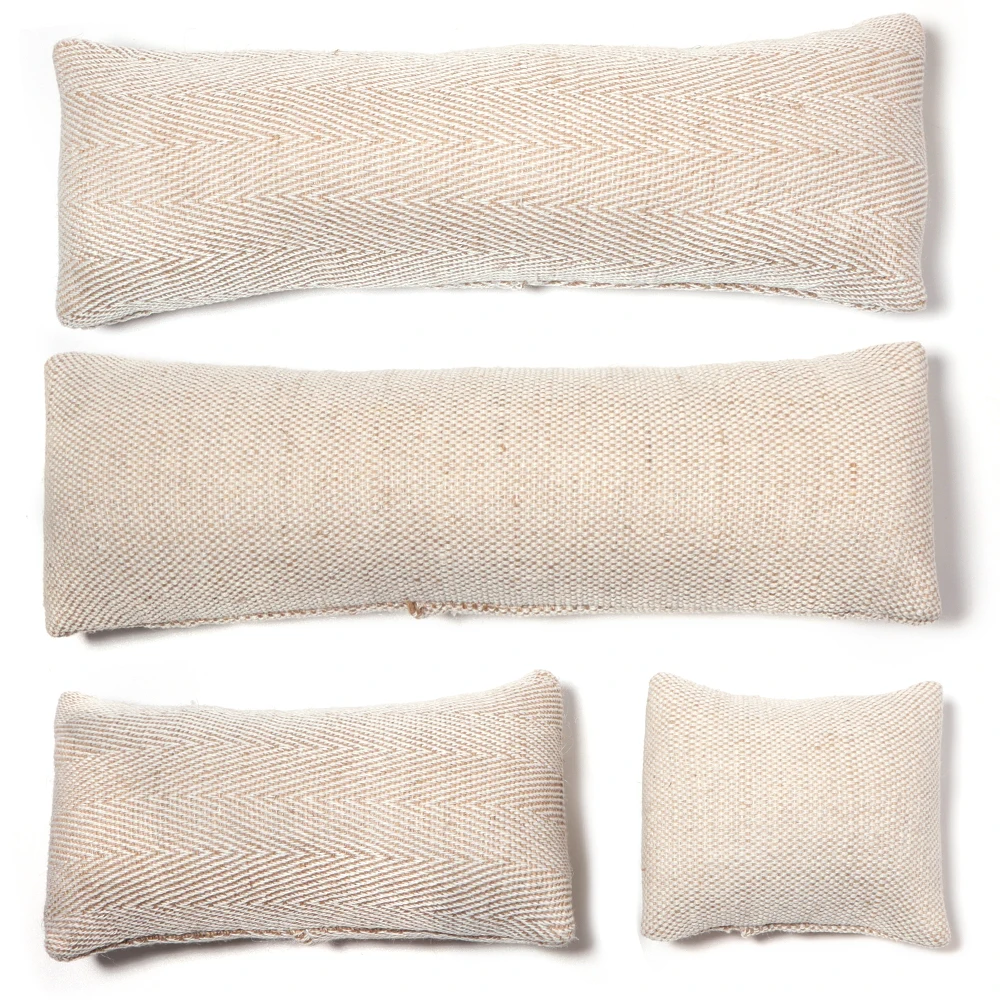 1Pc Beige Linen Fabric Jewelry Pillow For Watch Bangle Bracelet Display Holder Gift Jewelry Cushion DIY Accessories Wholesale