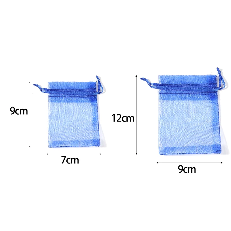 10pcs Adjustable Organza Bags 7x9cm 9x12cm Jewelry Packaging Bags Wedding Birthday Drawstring Pouches Christmas Gift Bags