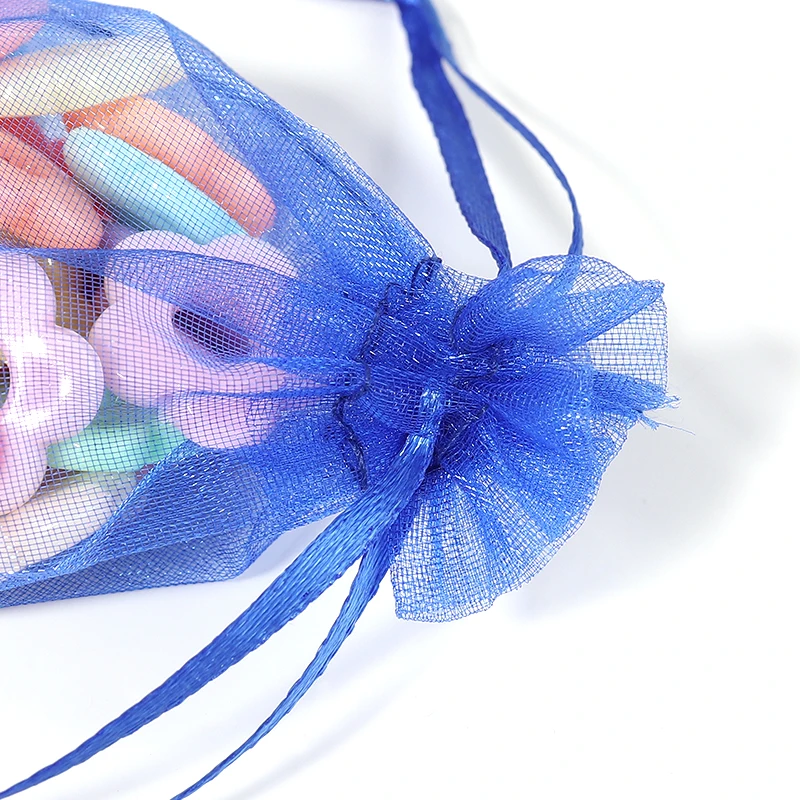 10pcs Adjustable Organza Bags 7x9cm 9x12cm Jewelry Packaging Bags Wedding Birthday Drawstring Pouches Christmas Gift Bags
