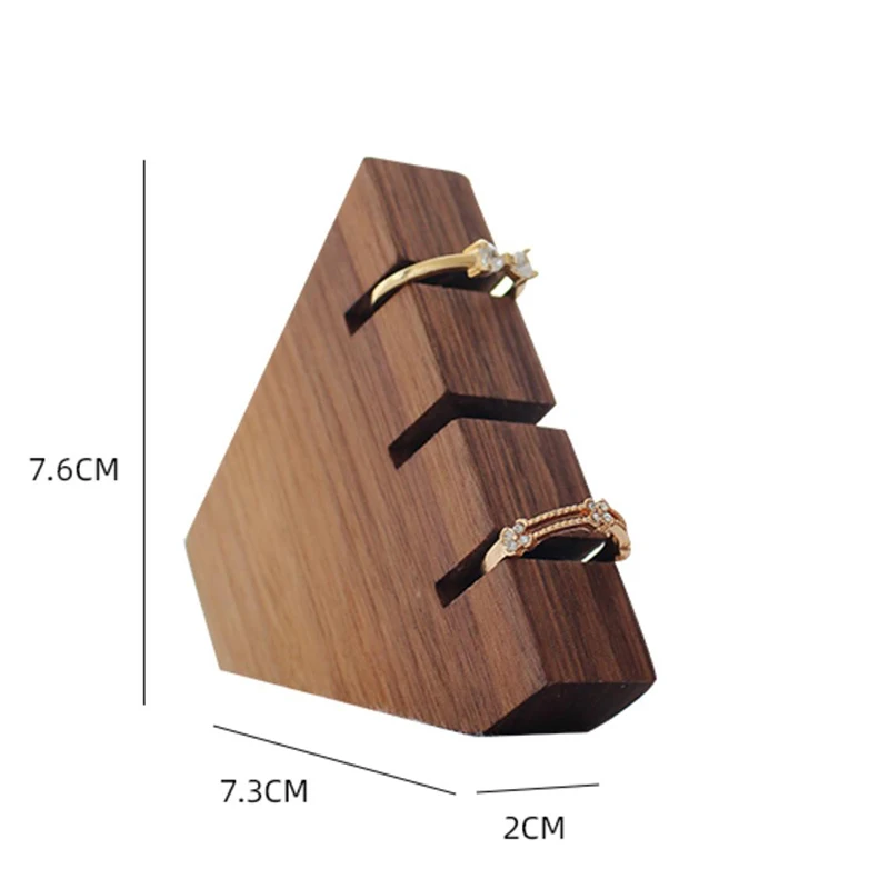 Wodden Ring Jewelry Display Tray Organizer Holder Wood Ring Display for Selling Modern Rings Stand Jewelry Storage Tray Case