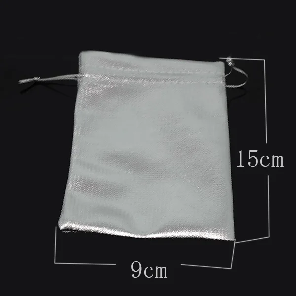 10pcs/bag Fabric Packing Bags 7x9 9x12 10x15cm Silver Color Gold Color Drawstring Wedding Party Jewelry Gift Bags & Pouches
