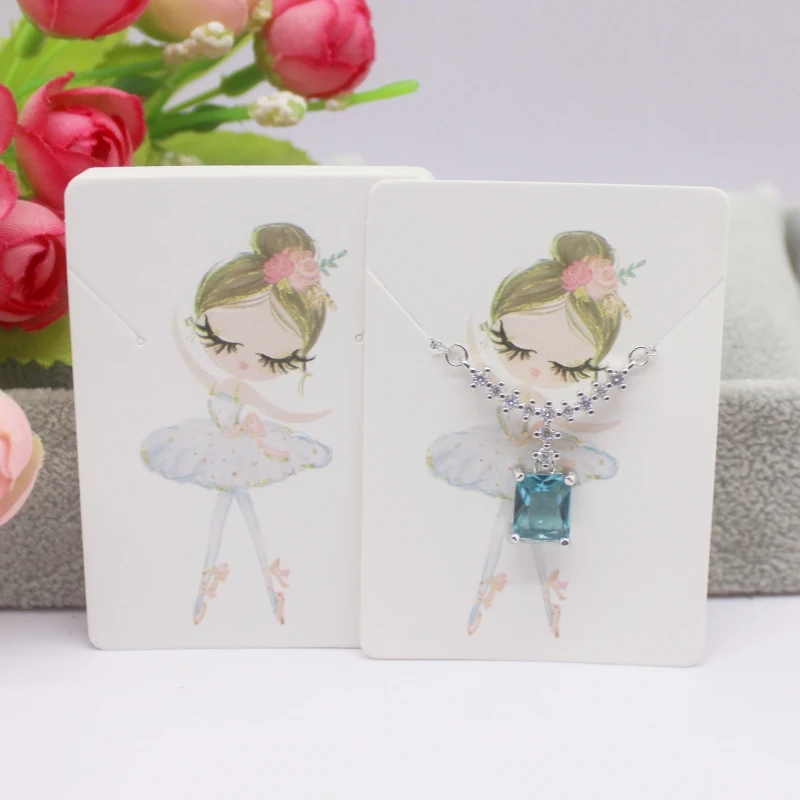50 Pieces/Lot Necklace Card 5x7cm/5x5cm/Abstract Painting Paper Card Jewelry Packaging Card