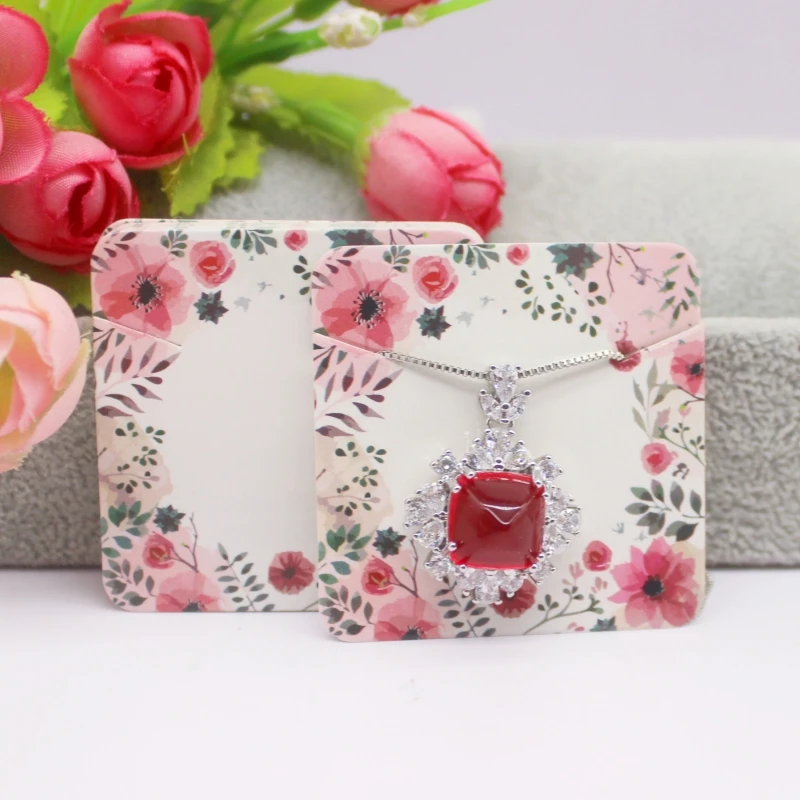 50 Pieces/Lot Necklace Card 5x7cm/5x5cm/Abstract Painting Paper Card Jewelry Packaging Card