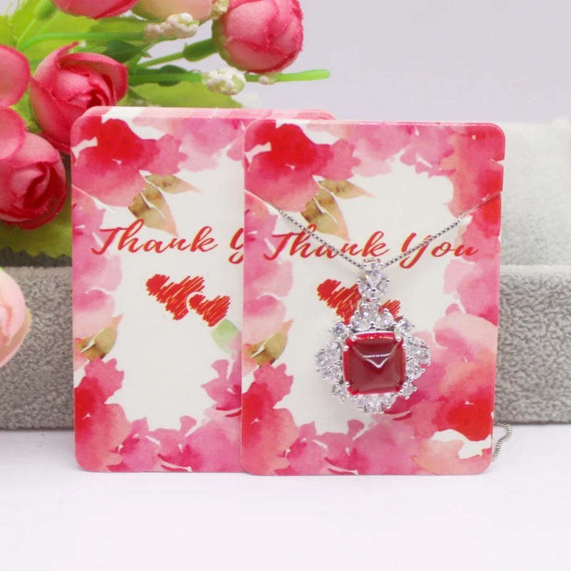 50 Pieces/Lot Necklace Card 5x7cm/5x5cm/Abstract Painting Paper Card Jewelry Packaging Card