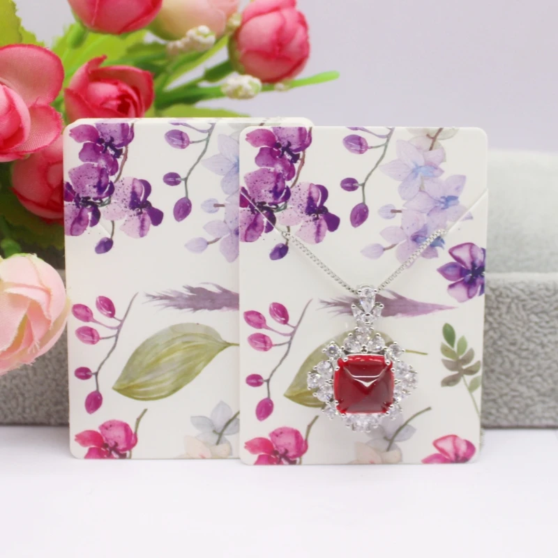 50 Pieces/Lot Necklace Card 5x7cm/5x5cm/Abstract Painting Paper Card Jewelry Packaging Card