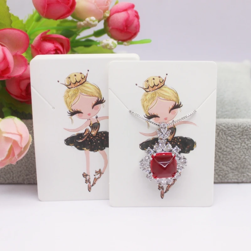 50 Pieces/Lot Necklace Card 5x7cm/5x5cm/Abstract Painting Paper Card Jewelry Packaging Card