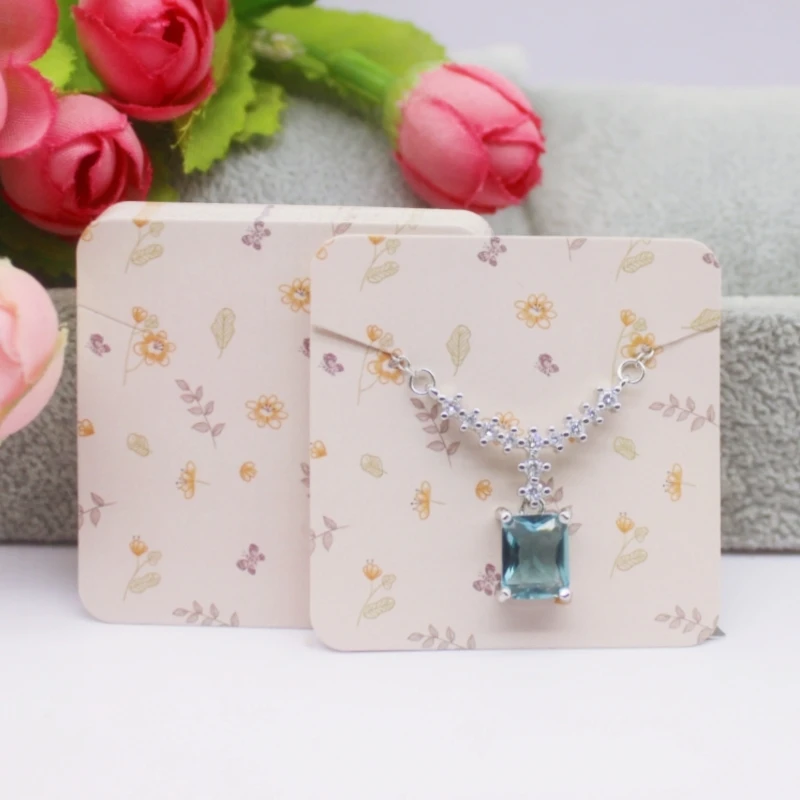 50 Pieces/Lot Necklace Card 5x7cm/5x5cm/Abstract Painting Paper Card Jewelry Packaging Card