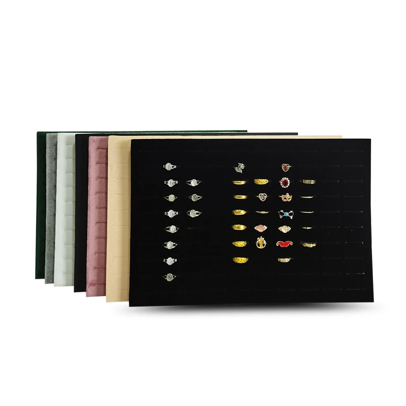 Hundred Positon Ring Display Mat Ring Storage Props Jewelry Tray Inner Liner Jewelry Box Insert Pad DIY Sponge Mat 33.5*22.5*1cm
