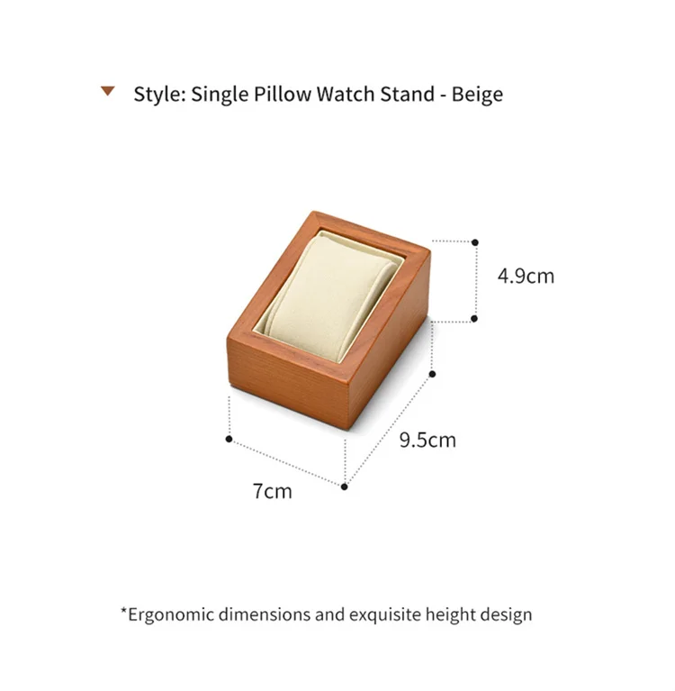WoodTen Wooden Watch Box Storage 1/2-Slot Wrist Watch Organizer Box Display Organizer with Pillow Bag for Watch Display Stand