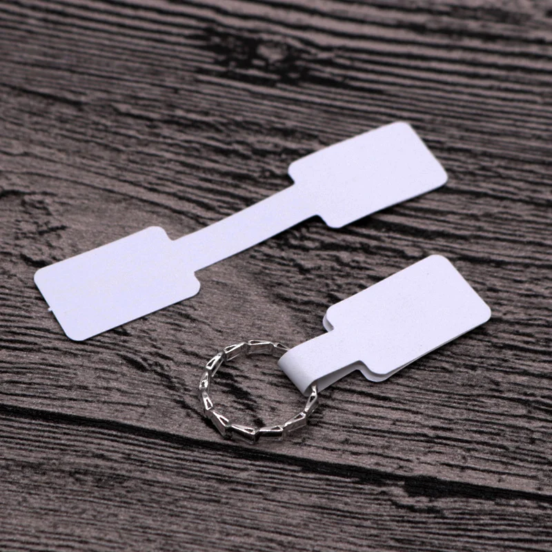 Wholesale 50/100 Pieces Of Jewelry Store Essential White Self-Adhesive Square Round Head Price Tag Kraft Paper Display