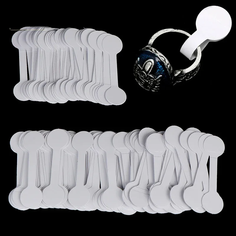 Wholesale 50/100 Pieces Of Jewelry Store Essential White Self-Adhesive Square Round Head Price Tag Kraft Paper Display