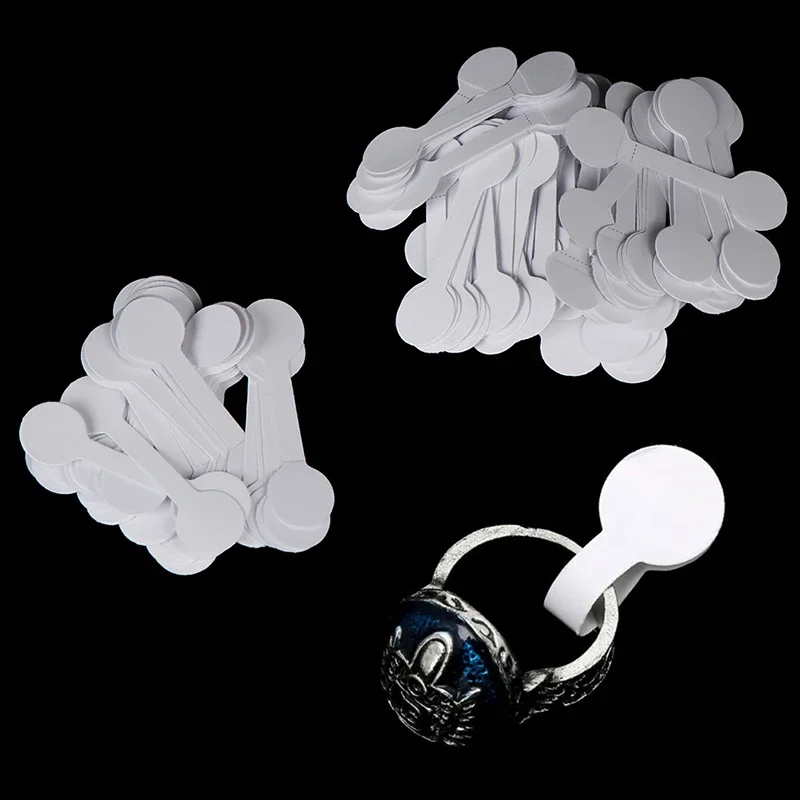 Wholesale 50/100 Pieces Of Jewelry Store Essential White Self-Adhesive Square Round Head Price Tag Kraft Paper Display