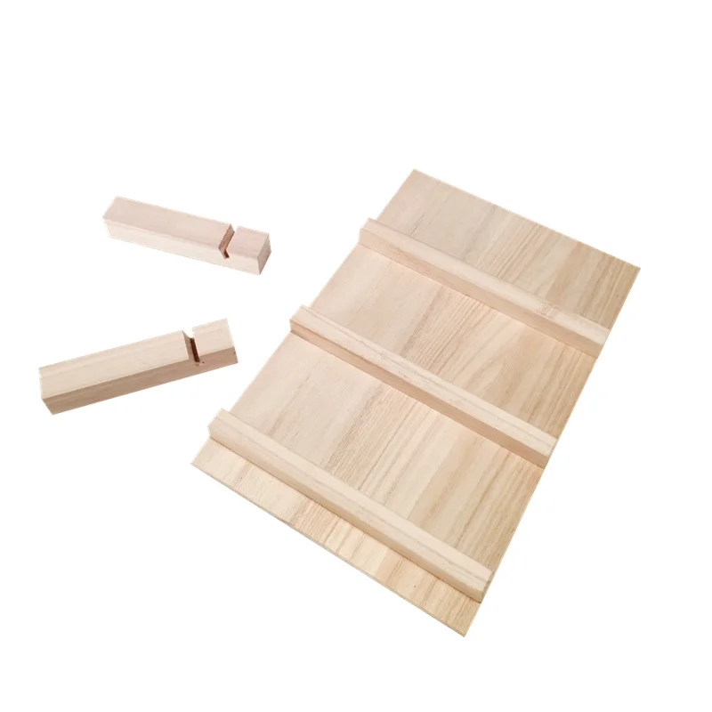 Wooden Earring Display Stand Multi-layer Earring Stud Earring Cardboard Jewelry Stand Solid Wood Counter Earring Jewelry Stand