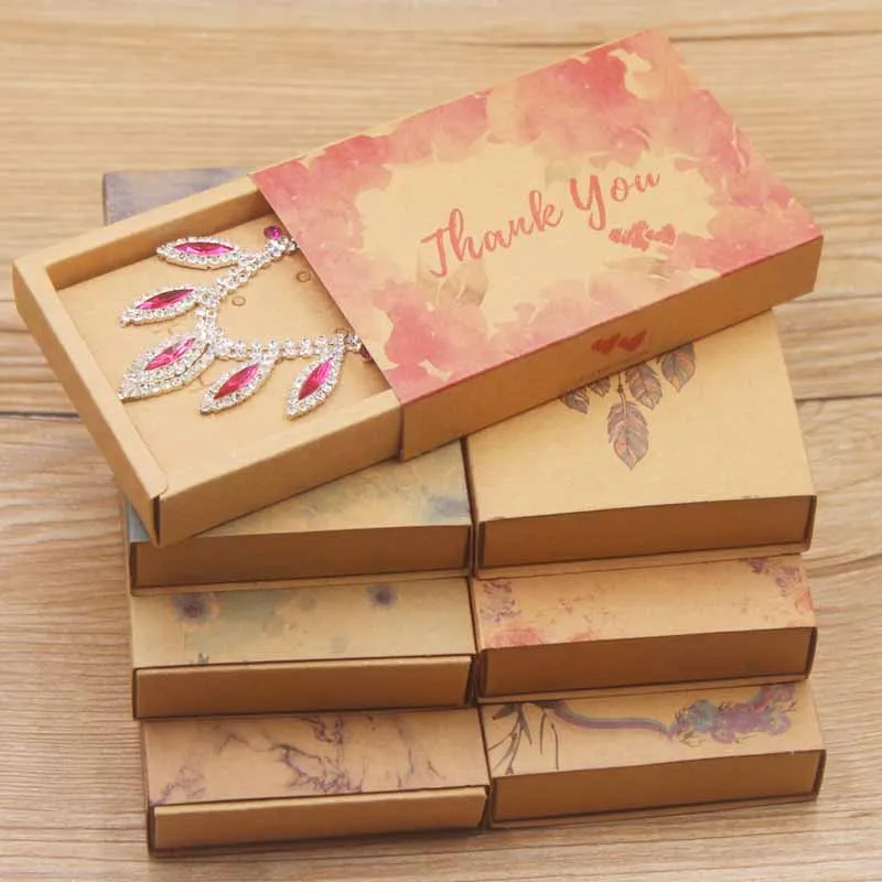 50Pcs Kraft Paper For YOU Hairpin Card 9*10cm Flower Design Jewelry Display Cards DIY THANK YOU Hairclip Ornaments Package