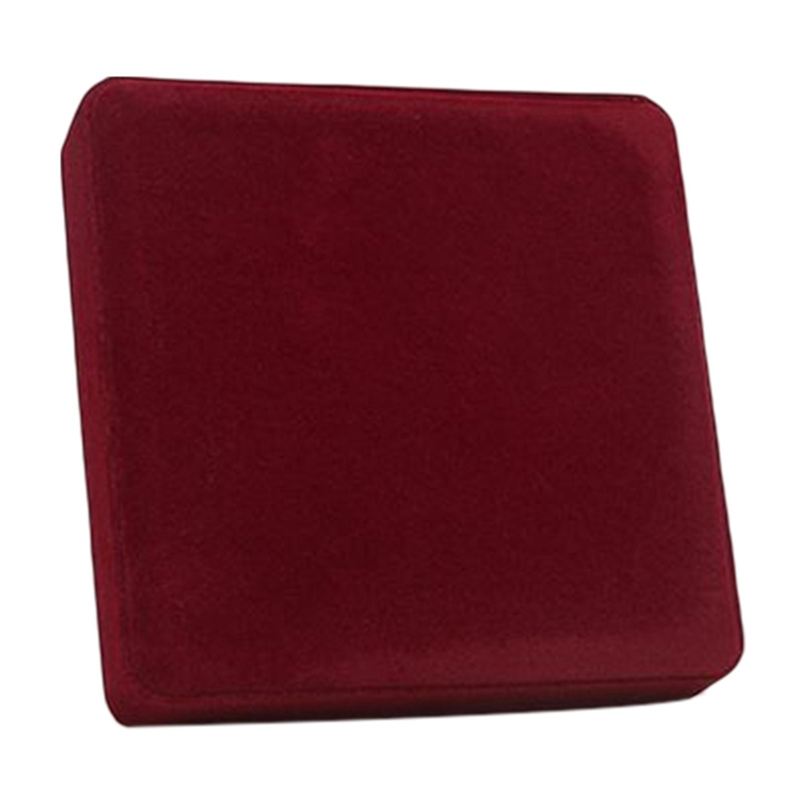 Velvet Box Pearl Necklace Box Jewelry Packaging Storage Case Boxes Holder Earrings Display 7.5x7.5x1.6 Inches Wedding Premium
