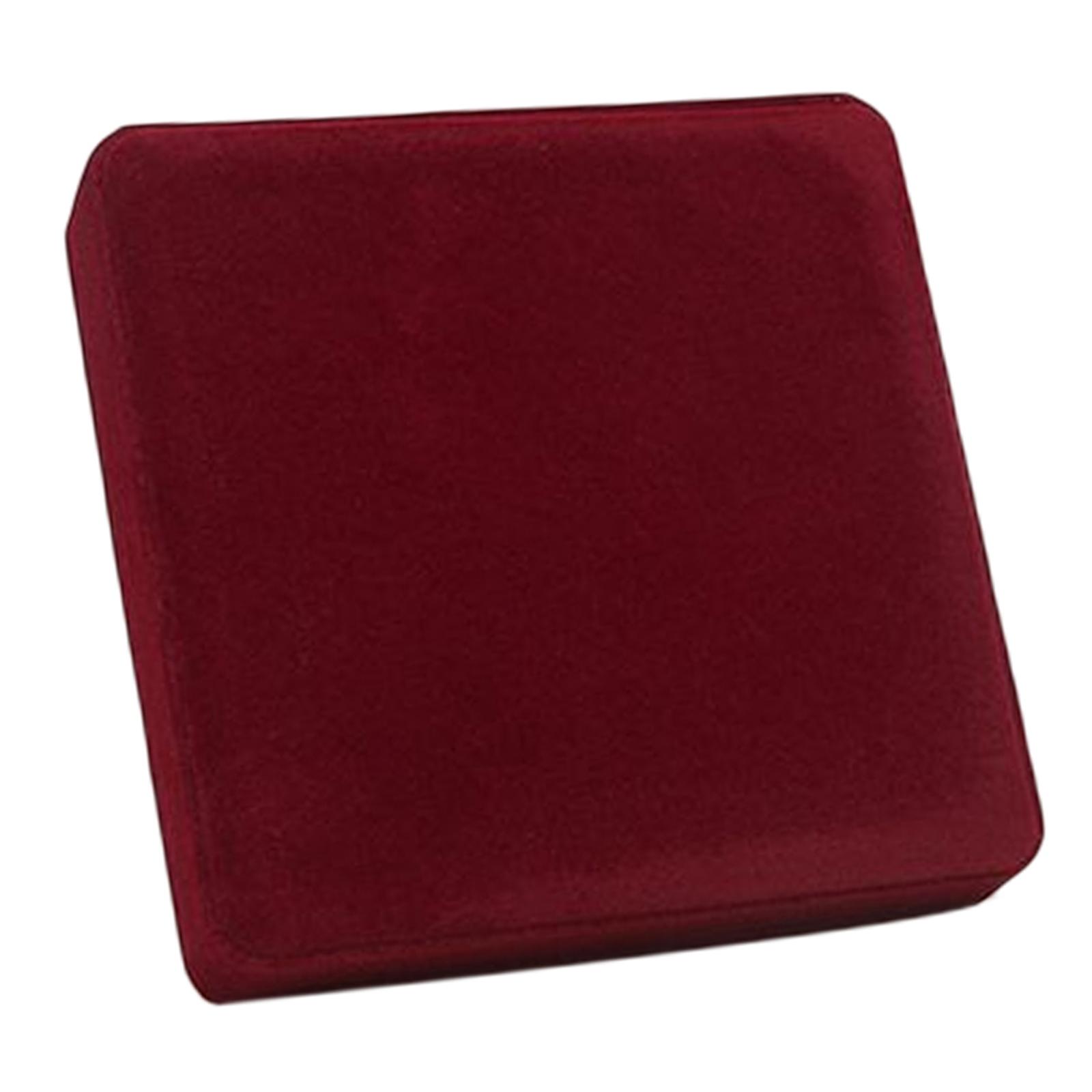 Velvet Box Pearl Necklace Box Jewelry Packaging Storage Case Boxes Holder Earrings Display 7.5x7.5x1.6 Inches Wedding Premium