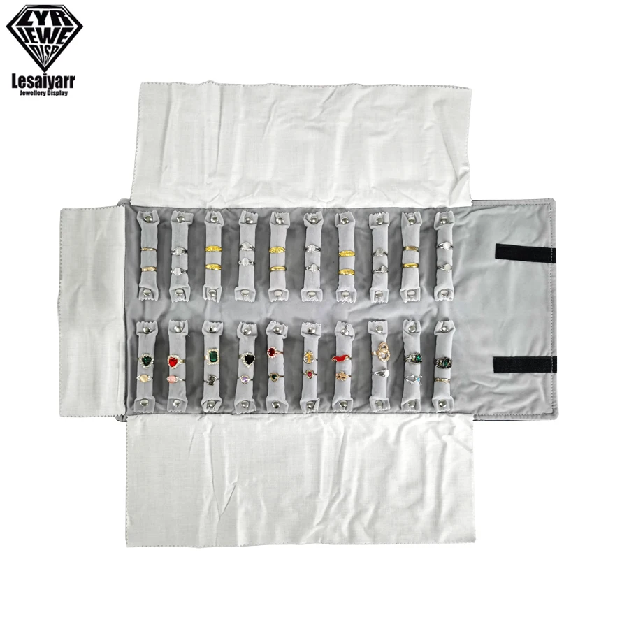 Jewelry Roll Jewellery Storage Bag Portable Velvet Pouch Ring Earring Necklace Storage Holder Set Jewelry Organize Bags
