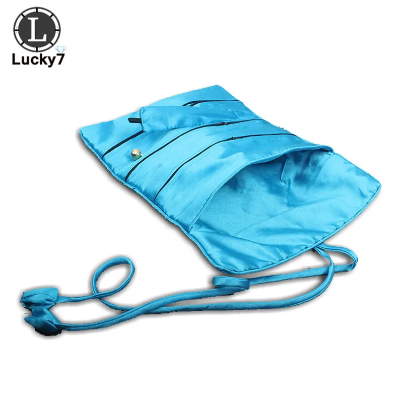 Embroidered Jewelry Storage Bag Chinese Wind Silk Jewelry Organizer Travel Pouch Ring Necklace Zipper Embroidery Bird Roll Bag