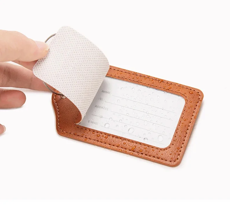 HOT SALE Tyrant Butterfly Leather Business Luggage Tag Suitcase Address Label Luggage Boarding Case Label Name ID Address Clip