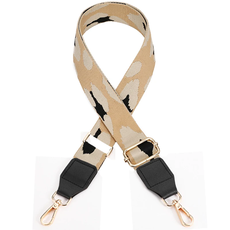 Leopard Bag Straps Women Handbag Belt Shoulder Crossbody Bag Strap Replacement Adjustable Strap Bag Part Accessory Belt For Bags