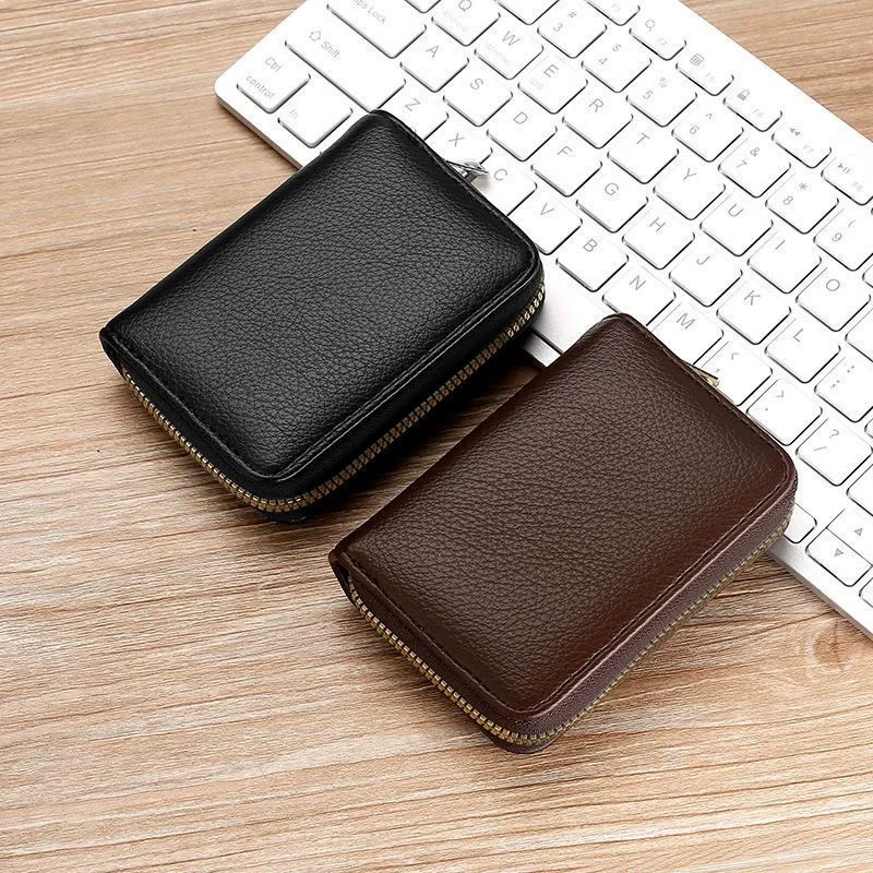 Women PU Card Holder Wallet, Compact Accordion Credit Card Case, Multi Slot Organizer for Card Cash Custom Logo Bulk Dropship