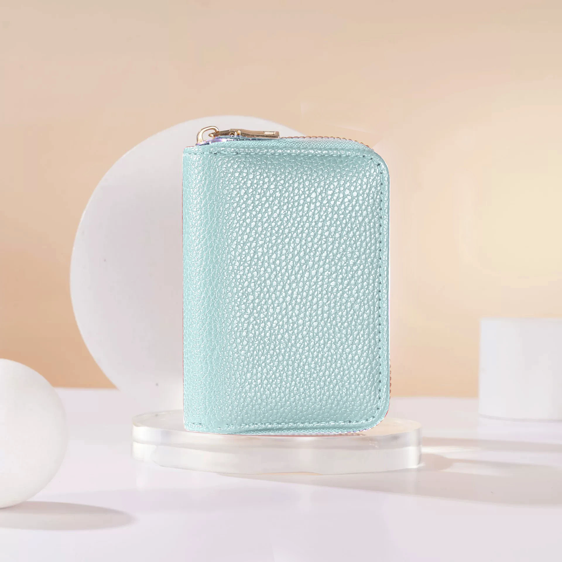 Women PU Card Holder Wallet, Compact Accordion Credit Card Case, Multi Slot Organizer for Card Cash Custom Logo Bulk Dropship