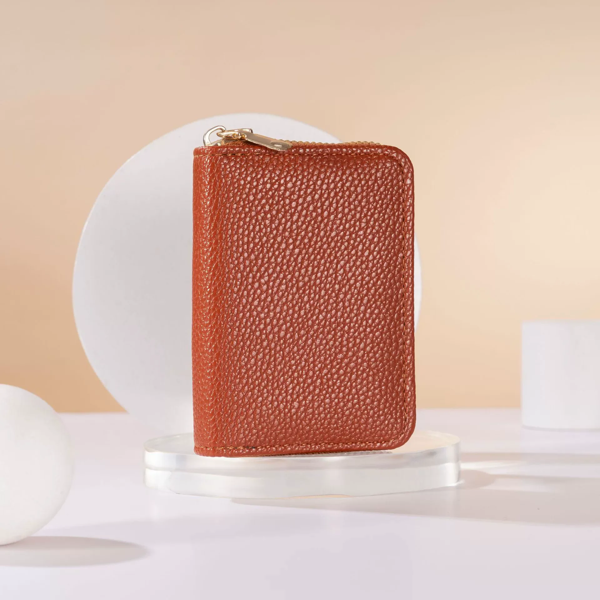 Women PU Card Holder Wallet, Compact Accordion Credit Card Case, Multi Slot Organizer for Card Cash Custom Logo Bulk Dropship