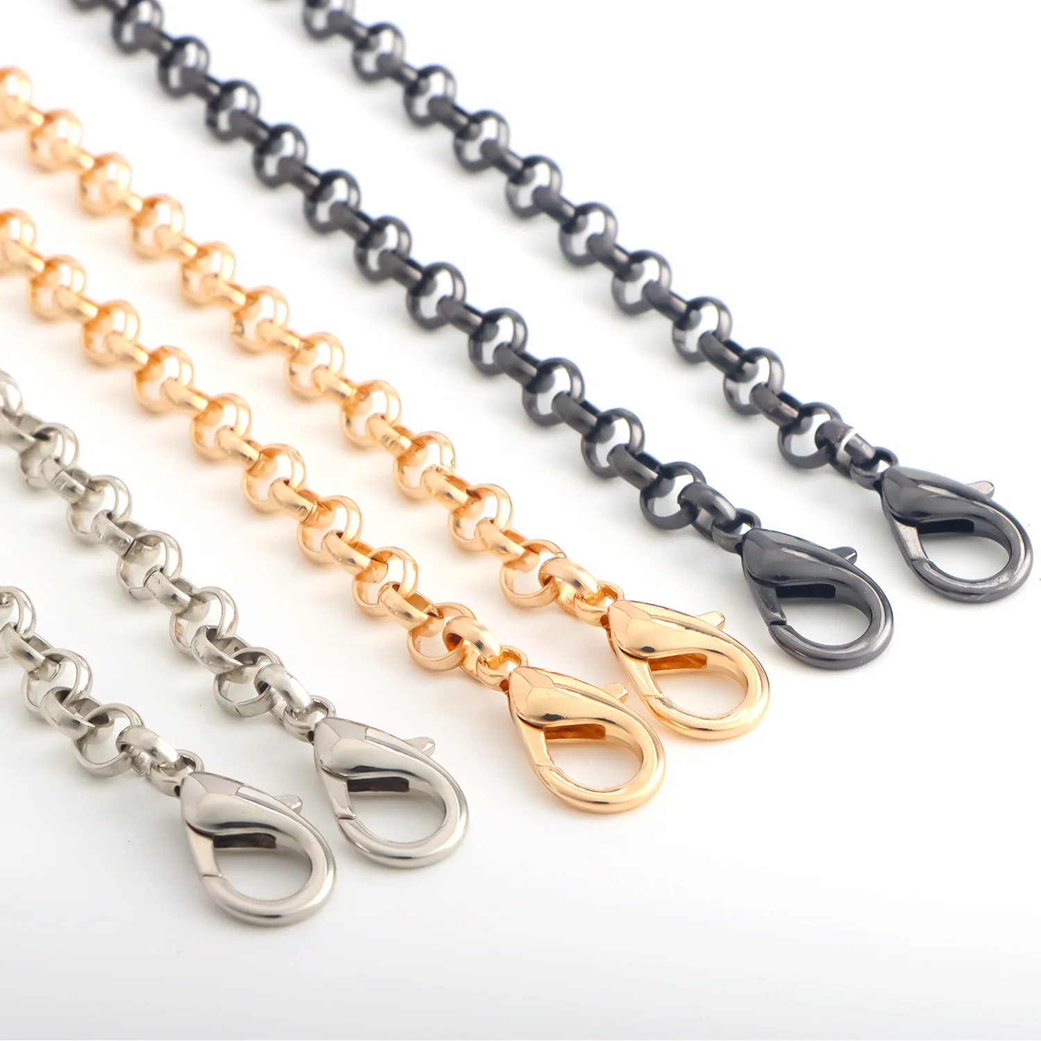 O Shaped Purse Chain, Purse Strap Replacement Chain for Handbags, Shoulder, Crossbody Bag, DIY Purse Making