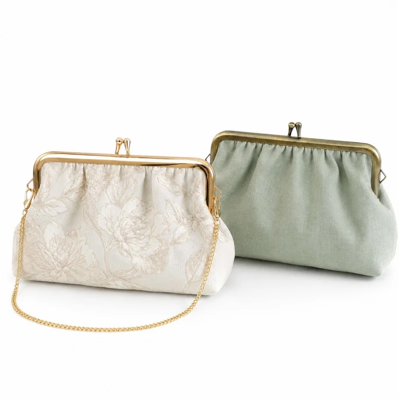 1/2/4Pcs 18cm Metal Kiss Clasp Lock Purse Frame Bead Head Square Handle Women Handbag Wallet Handles DIY Bag Bracket Accessories