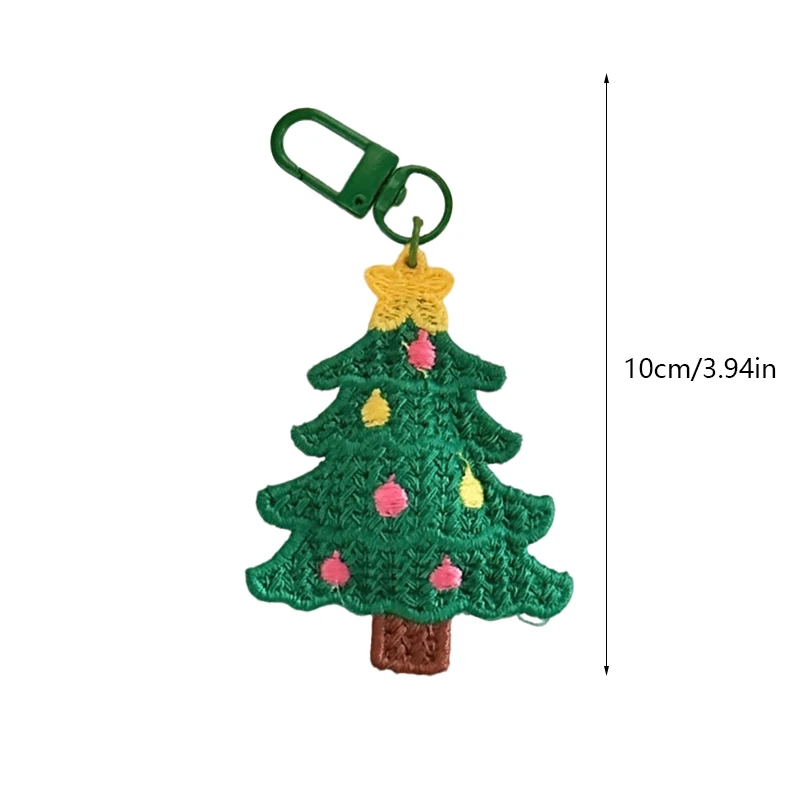Lovely Weave Christmas Pendant Elk Cartoon Santa Claus Keychain Bag Pendant Charm New Year Gift Christmas Keyring Accessories