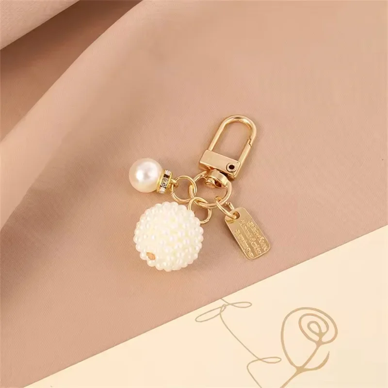 Elegant Pearl Keychain,Pearl,Keychain,Pendant,DIY,Car Keys,Accessories for Women, Stylish Gift