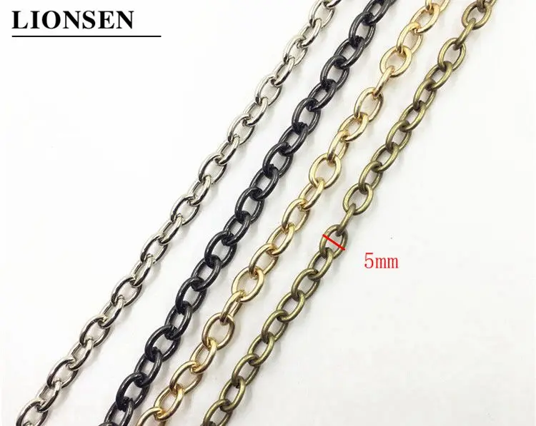 20pcs O Type 40/60/120cm Metal Bags Chain Purse Buckles Women Shoulder strap for bags replace Crossbody chain Bag Accessories