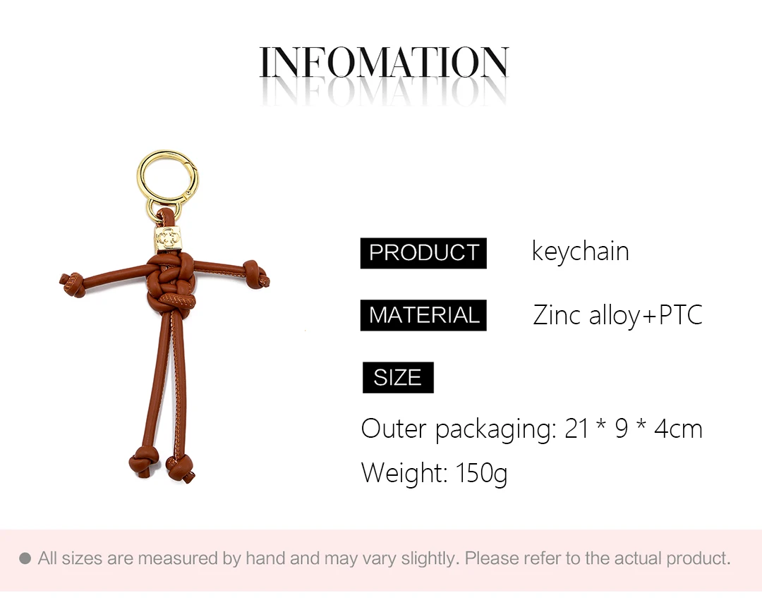 CH Women's Fashion Human Shape Knot Keychain Bag Charm Purse Pendant with Gold Hardware Gift Box Packaging 2026 New Accessories