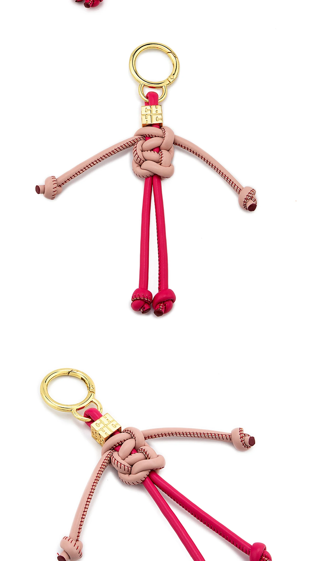 CH Women's Fashion Human Shape Knot Keychain Bag Charm Purse Pendant with Gold Hardware Gift Box Packaging 2026 New Accessories