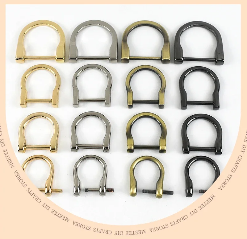 Deepeel 4/10Pcs 14-25mm Metal Buckles Detachable D Ring Clasps Bag Strap Chains Side Connect Buckle Replace Hardware Accessories