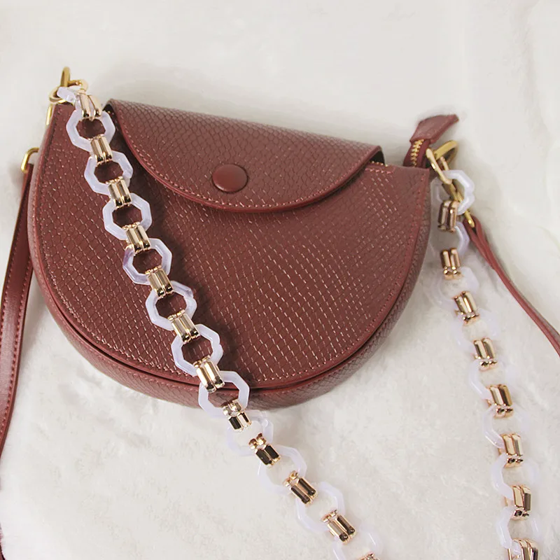 New Fashion Woman Brand Handbag Accessory Chain Detachable Replacement Shoulder Strap Women DIY Shoulder Clutch Resin Chains